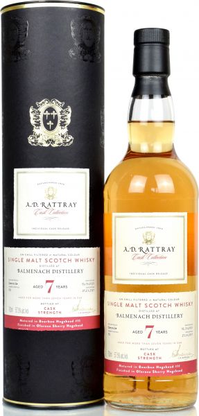 Balmenach 7 Jahre 2010/2018 Oloroso Sherry Finish A.D. Rattray 57,5% vol.