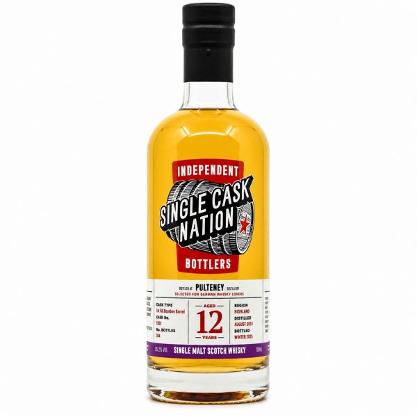Pulteney 12 Jahre 2013/2026 1st Fill Bourbon Single Cask Nation for germany 55,1% vol.