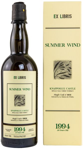 Knappogue Castle 28 Jahre 1994/2022 Ex Libris Summer Wind Single Cask #888138 52,2% vol.