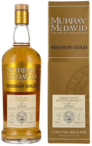 Ledaig 17 Jahre 2005/2023 Rum Cask Murray McDavid Mission Gold 54,8% vol.