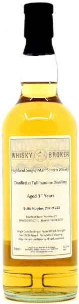 Tullibardine 11 Jahre 2010/2021 Whiskybroker 57,7% vol.