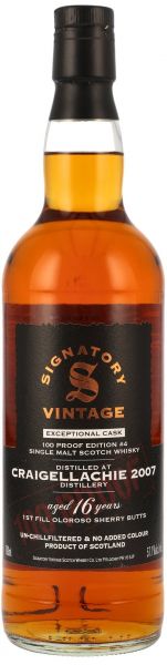 Craigellachie 2007/2024 Oloroso Sherry Signatory 100 Proof Exceptional Cask Edition #4 57,1% vol.