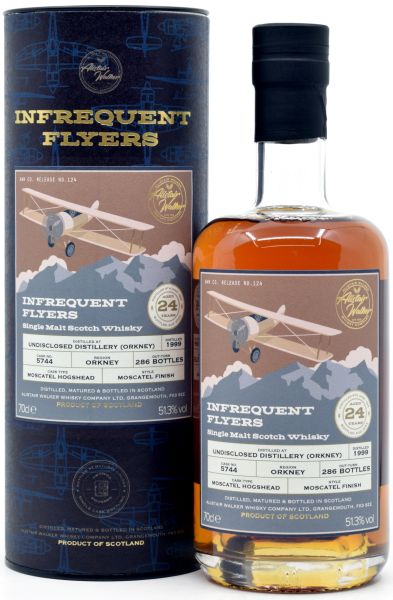 Undisclosed Orkney 24 Jahre 1999/2023 Moscatel Cask Alistair Walker Infrequent Flyers 51,3% vol.