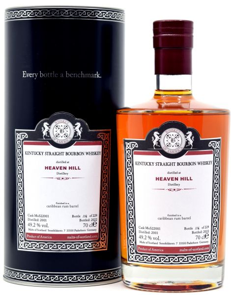 Heaven Hill 21 Jahre 2001/2022 Caribbean Rum Cask Malts of Scotland 49,2% vol.