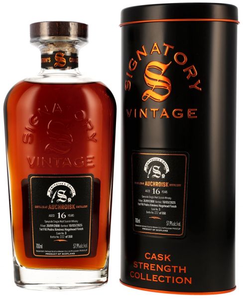 Auchroisk 16 Jahre 2008/2025 Symingtons Choice Signatory Cask Strength #3 57,9% vol.