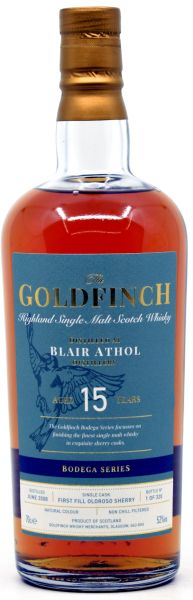 Blair Athol 15 Jahre 2008/2023 1st Fill Oloroso Goldfinch Bodega Series 52% vol.