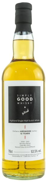 Ardmore 12 Jahre 2009/2022 Simply Good Whisky by Kirsch 53,5% vol.