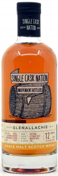 Glenallachie 12 Jahre 2012/2025 Oloroso Sherry Single Cask Nation 59,3% vol