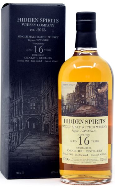 Knockdhu (heavily peated) 16 Jahre 2006/2022 Sherry Cask Hidden Spirits 54,2% vol.