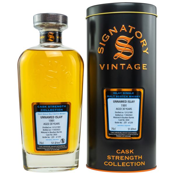 Unnamed Islay 30 Jahre 1991/2022 Signatory Vintage Cask Strength Collection #2650 51,6% vol.