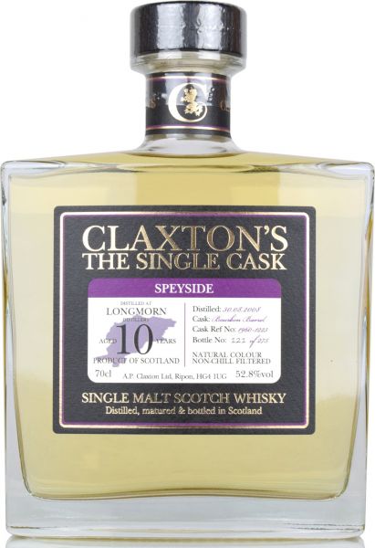 Longmorn 10 Jahre 2008/2019 Claxton's 52,8% vol.