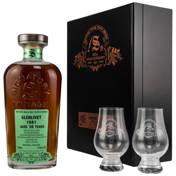 Glenlivet 1981/2018 Signatory Vintage 30th Anniversary US-Version 47,7% vol.