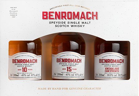 Benromach Trio 3x 0,2l - 10 Jahre, 15 Jahre, Cask Strength