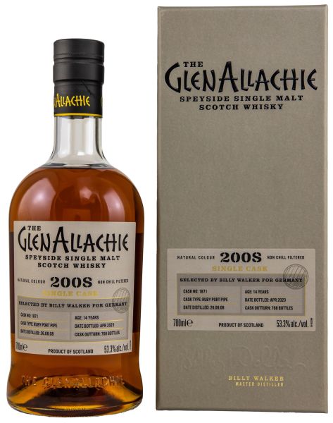 Glenallachie 14 Jahre 2008/2023 Ruby Port Single Cask #1871 53,3% vol.