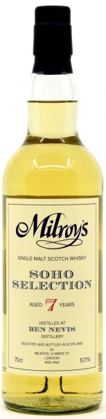 Ben Nevis (peated) 2015/2023 Milroy&#039;s of Soho 57,1% vol.