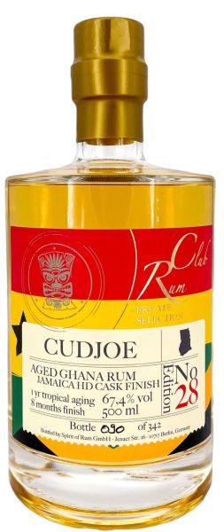 CUDJOE (Ghana Rum) 28 Jahre HD Cask Finish Rum Club Private Edition 28 67,4% vol.