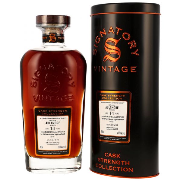 Aultmore 14 Jahre 2011/2026 1st Fill PX Sherry Signatory Cask Strength #4 61,7% vol.