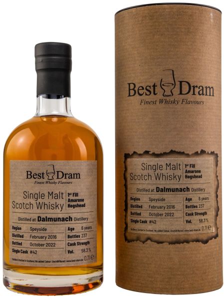 Dalmunach 2016/2022 1st Fill Amarone Cask Best Dram 58,3% vol.
