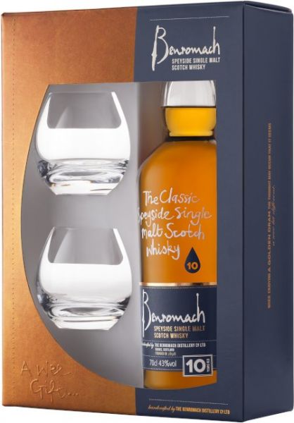 Benromach 10 Jahre Geschenkset mit 2 Gläsern