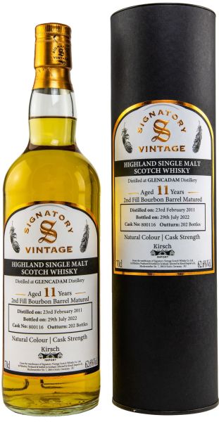 Glencadam 2011/2022 Signatory Vintage Cask Strength for Germany 62,6% vol.