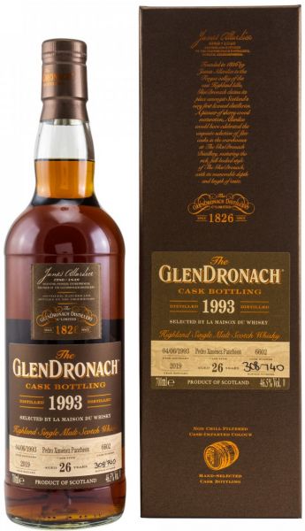 Glendronach 26 Jahre 1993/2019 PX Sherry Butt #6602 46,5% vol.