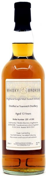 Teaninich 13 Jahre 2008/2022 Sherry Cask Whiskybroker 48,9% vol.