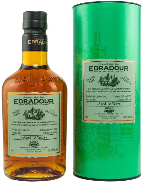 Edradour 10 Jahre 2011/2022 Chardonnay Single Cask #395 60,4% vol.