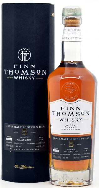 Glasgow 5 Jahre 2018/2023 Virgin Oak Finn Thomson 56,2% vol.