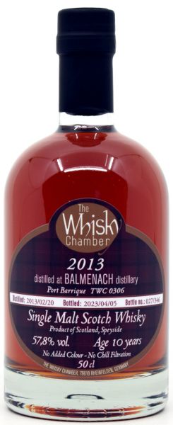 Balmenach 10 Jahre 2013/2023 Port Cask The Whisky Chamber 57,8% vol.