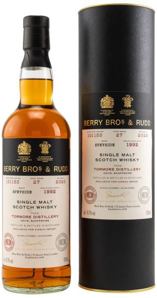 Tormore 27 Jahre 1992/2020 Odessa Black Wine Cask Berry Bros. & Rudd #101153 43,7% vol.