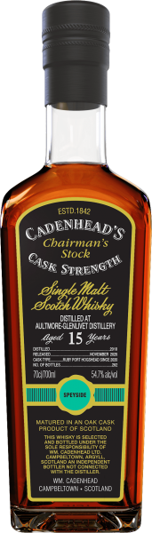 Aultmore 15 Jahre 2010/2025 Ruby Port Cadenhead Chairman&#039;s Stock 54,7% vol.