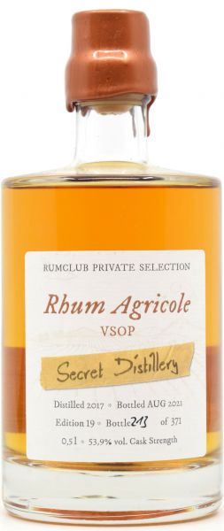 Rhum Agricole 2017/2021 Rum Club Private Edition 19 53,9% vol.