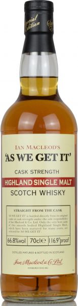 As we get it! Highland Sherry Casks 66,8% vol.