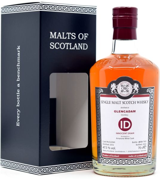 Glencadam 2012/2022 Amarone Cask Malts of Scotland ID Serie 47,5% vol.