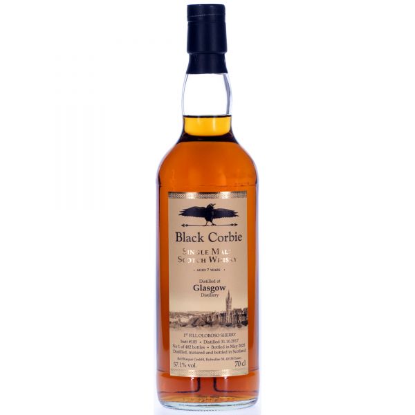 Glasgow Distillery 2017/2025 1st Fill Oloroso Sherry Cask #105 Black Corbie 57,1% vol.