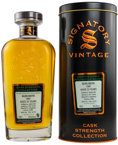 Glen Keith 23 Jahre 1997/2020 Signatory Vintage Cask Strength Collection 54% vol.