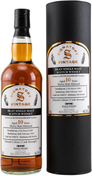 Bunnahabhain 2009/2020 Sherry Cask Signatory Vintage Cask Strength for Germany 68,2% vol.