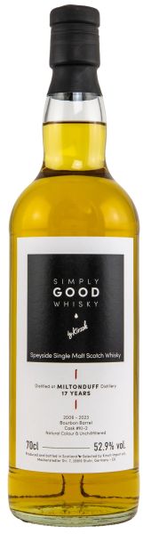 Miltonduff 17 Jahre 2006/2023 Simply Good Whisky by Kirsch 52,9% vol.