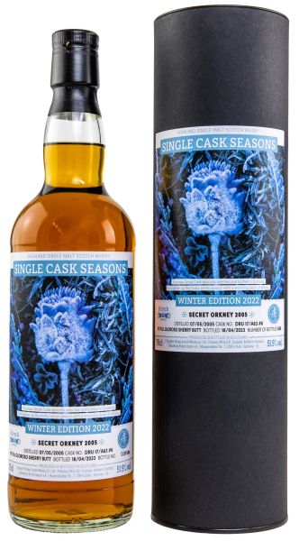 Secret Orkney 2005/2023 Sherry Butt Single Cask Seasons Winter 2022 51,9% vol.