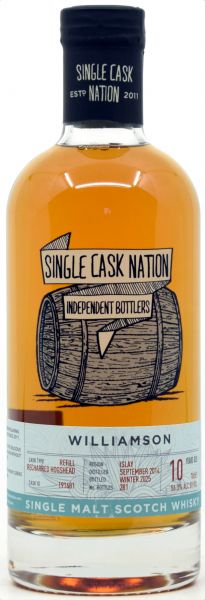 Williamson (Laphroaig) 10 Jahre 2014/2025 Recharred Cask Single Cask Nation 56,3% vol.