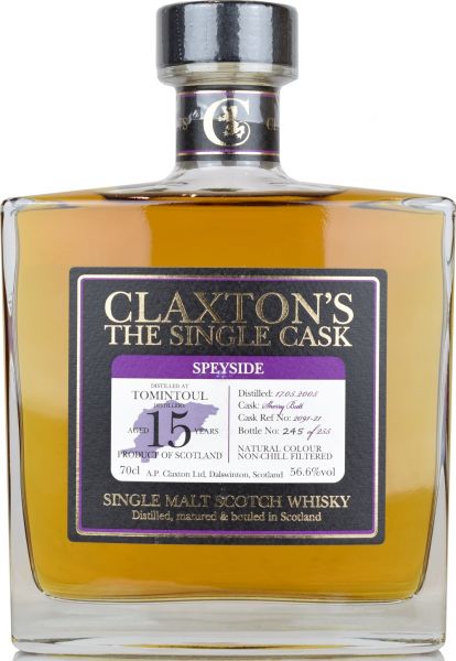 Tomintoul 15 Jahre 2005/2020 Sherry Cask Claxton's 56,6% vol.