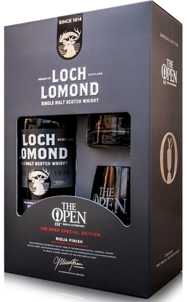 Loch Lomond The Open Rioja Finish Geschenkset mit 2 Gläsern 46% vol.