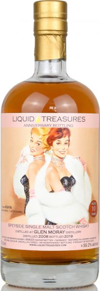 Glen Moray 10 Jahre 2008/2019 Liquid Treasures Anniversary Bottling 59,2% vol.