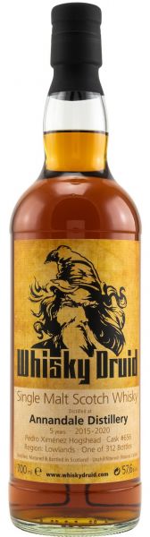 Annandale Peated 5 Jahre 2015/2020 PX Sherry Cask Whisky Druid 57,6% vol.