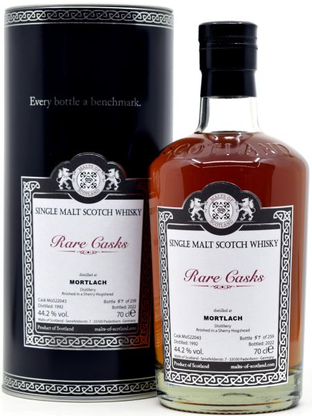 Mortlach 30 Jahre 1992/2022 Sherry Cask Malts of Scotland Rare Cask Range 44,2% vol.