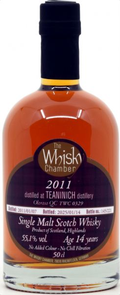 Teaninich 14 Jahre 2011/2024 Oloroso Sherry Quarter Cask The Whisky Chamber 55,1% vol.