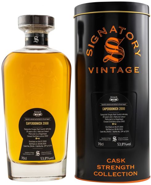 Caperdonich 2000/2020 Signatory Vintage Cask Strength for Germany 53,8% vol.