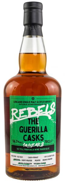 Auchentoshan 10 Jahre 2010/2021 1st Fill Marsala Cask #700427 Rebels The Guerilla Casks 56,7% vol.
