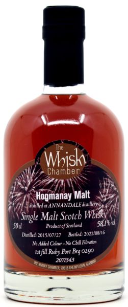 Annandale (peated) 7 Jahre 2015/2022 Ruby Port The Whisky Chamber Hogmanay Malt 58,1% vol.