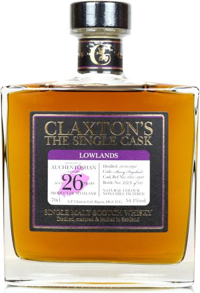Auchentoshan 26 Jahre 1991/2018 Sherry Hogshead Claxton's 54,1% vol.